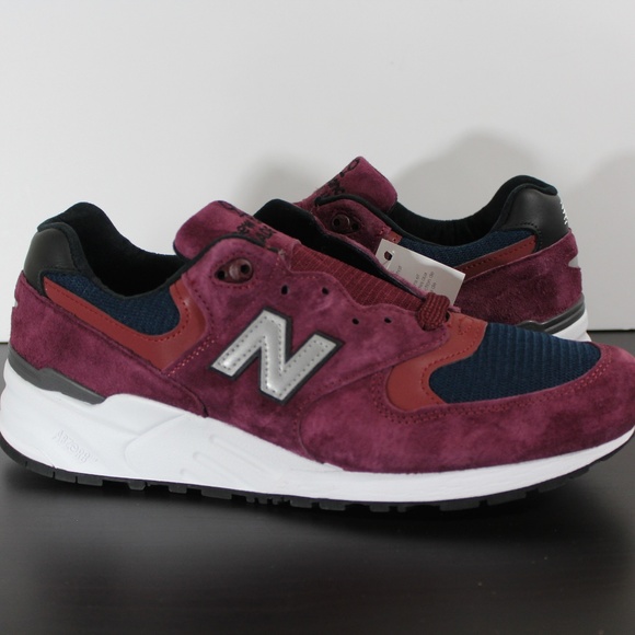 new balance 999 made in the usa - burgundy/navy